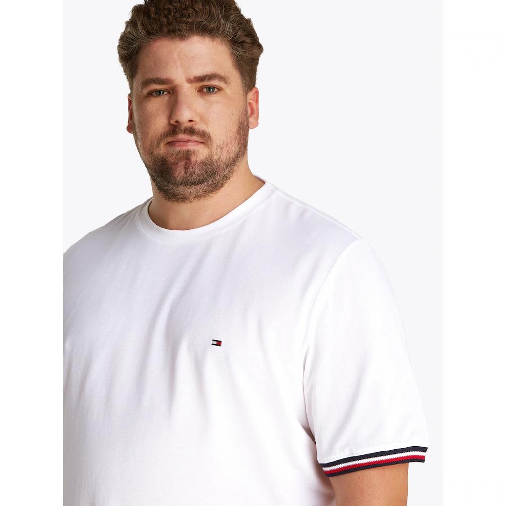 Tommy Hilfiger Big & Tall T-Shirt »BT-GLOBAL STRIPE CUFF TEE-B« Große Größen