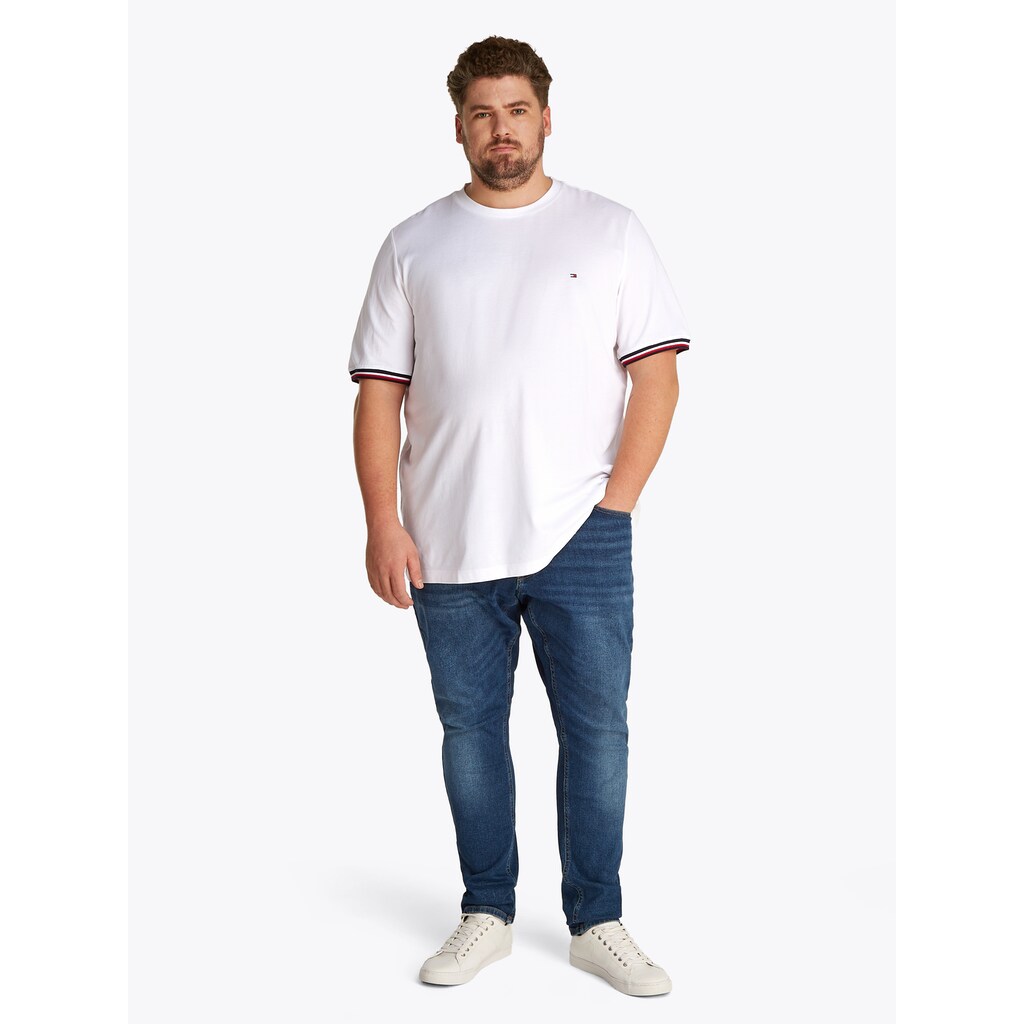 Tommy Hilfiger Big & Tall T-Shirt »BT-GLOBAL STRIPE CUFF TEE-B« Große Größen