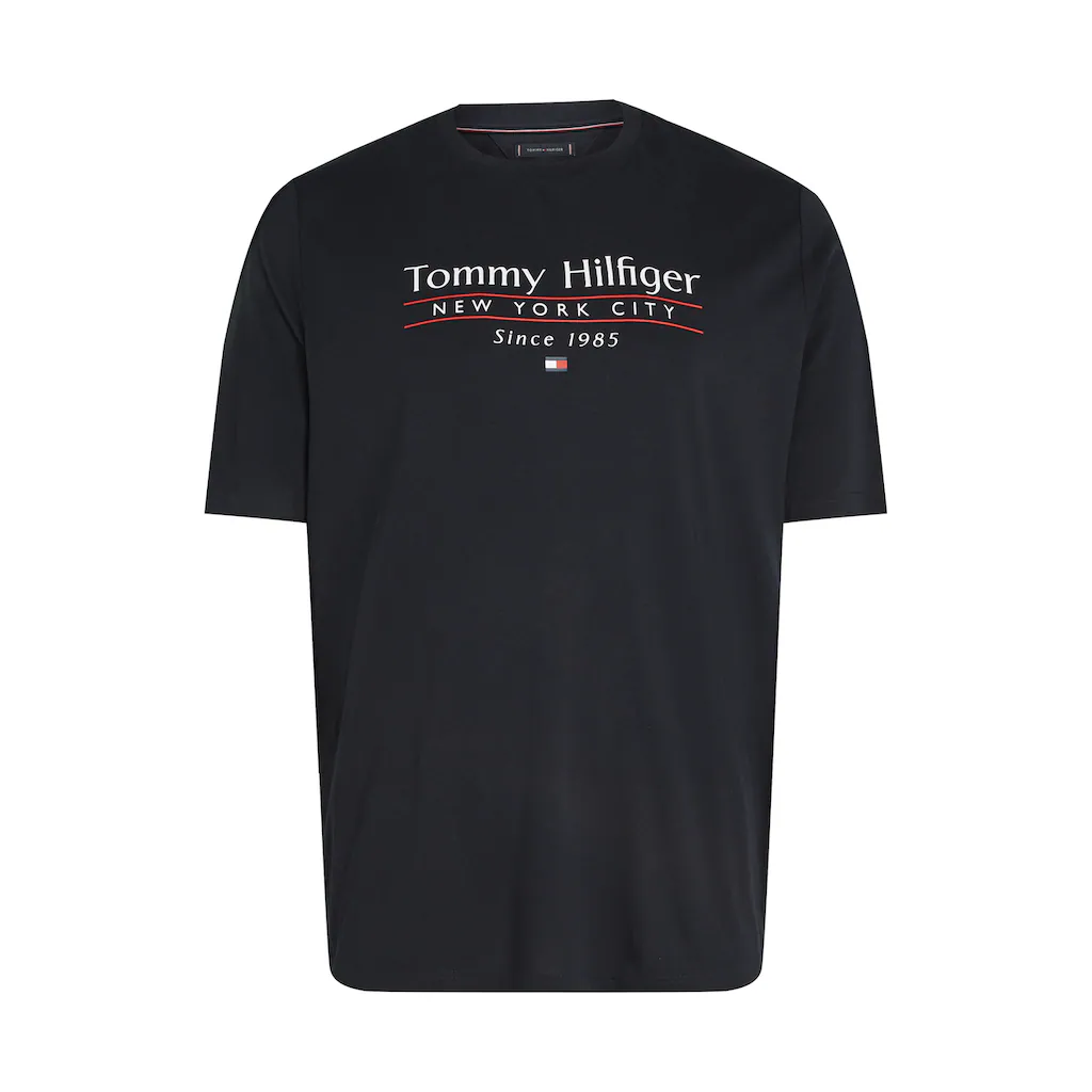 Tommy Hilfiger Big & Tall T-Shirt »BT-HILFIGER CENTER STACK TEE-B« Große Größen Mit Mehrfarbigen Print ▷ Bestellen