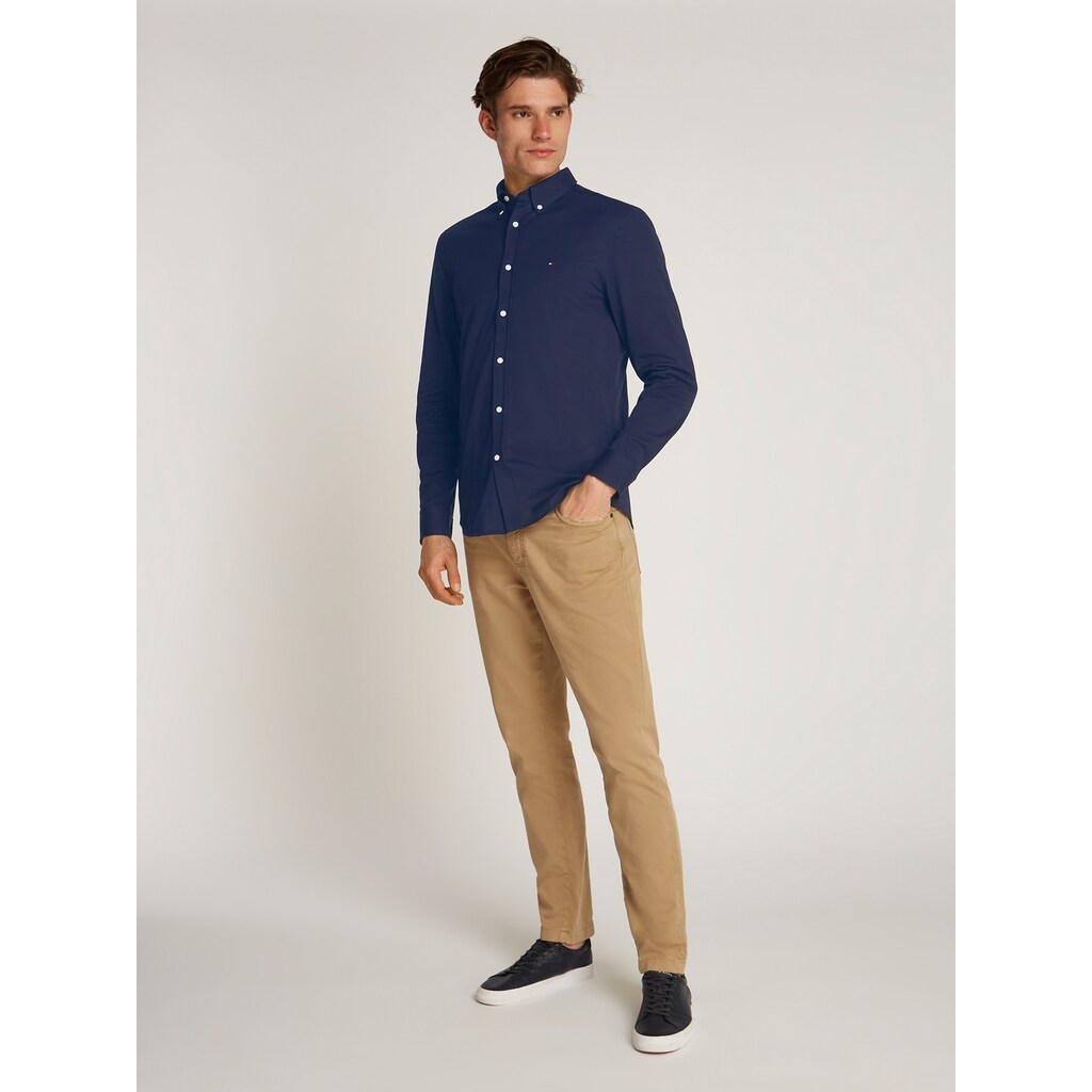 Tommy Hilfiger Businesshemd »FLEX DOBBY SF SHIRT« Mit Logostickerei ▷ Für