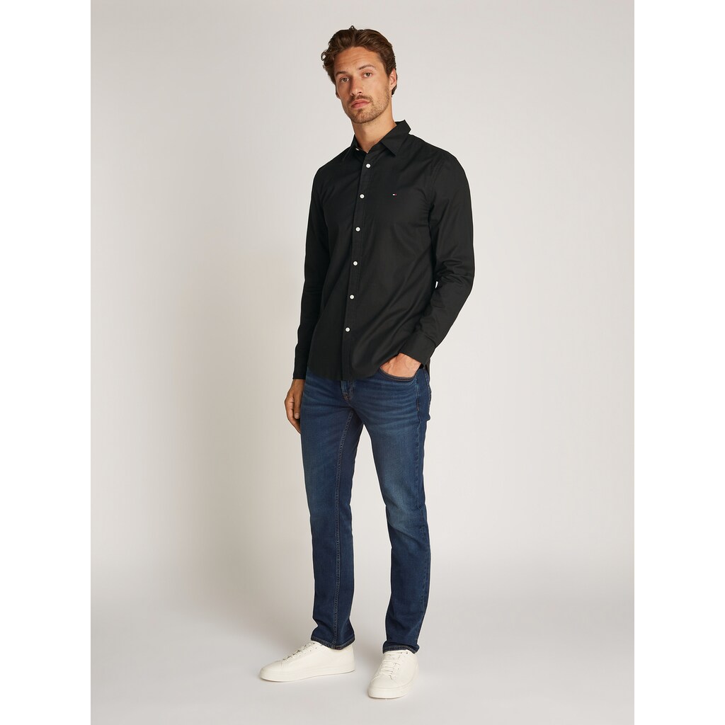 Tommy Hilfiger Businesshemd »FLEX POPLIN KENT COLLAR SF SHIRT« Mit Logostickerei ▷ Bestellen