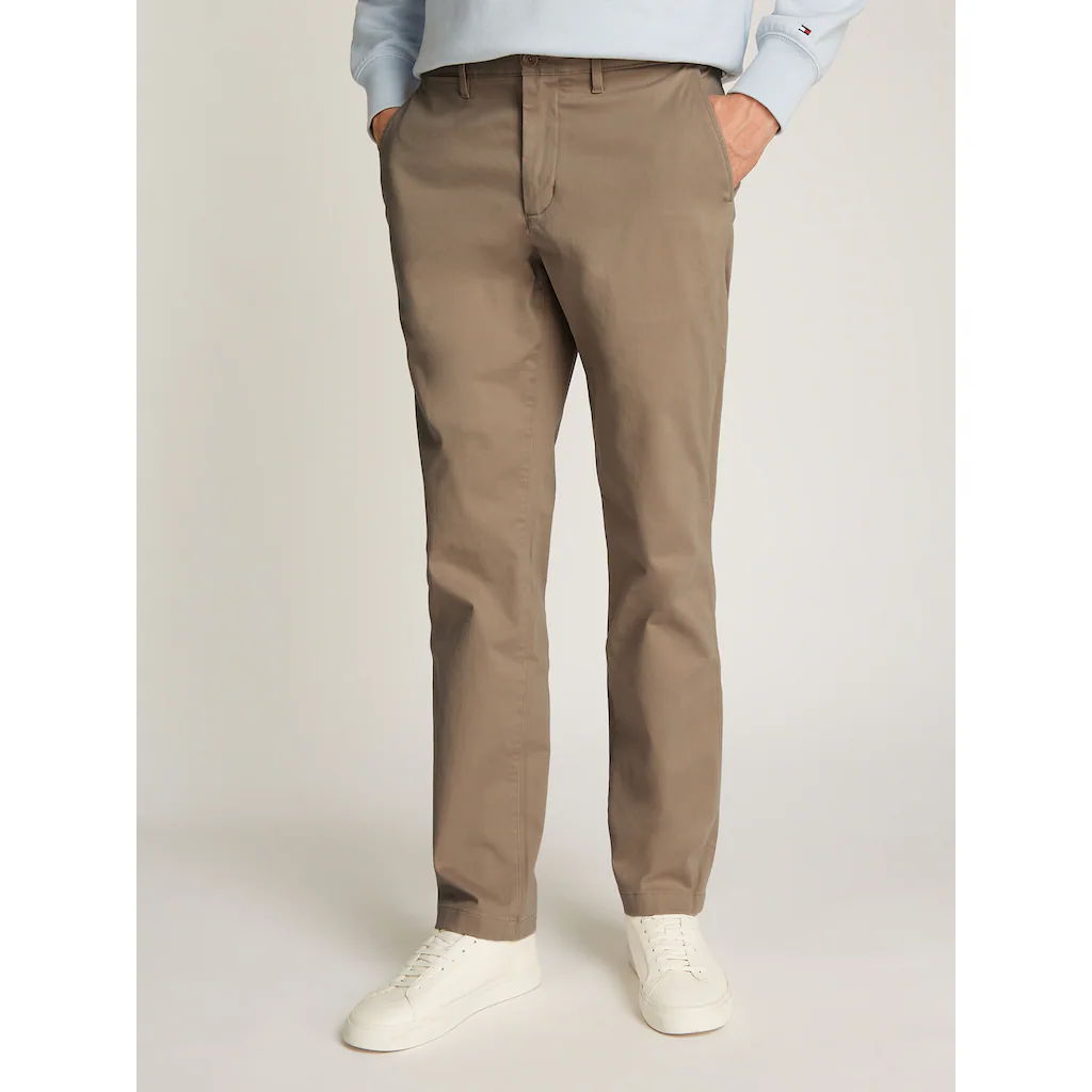 Tommy Hilfiger Chinohose »DENTON CHINO SATIN« Mit Gesäßtaschen Mit Knopf Logostickerei ▷ Bestellen