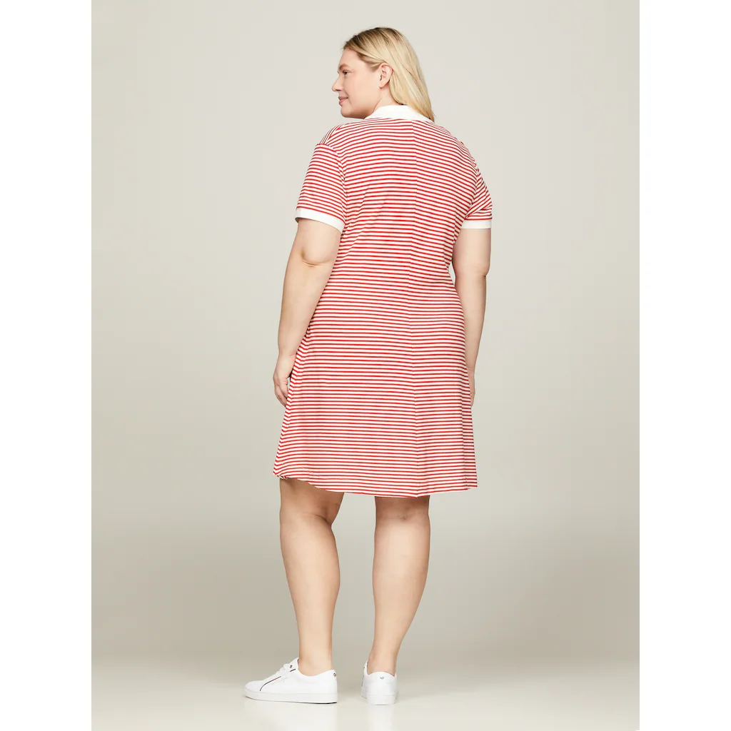 Tommy Hilfiger Curve Polokleid »CRV OPEN PLACKET F&F LY POLO DRS« Große Größen