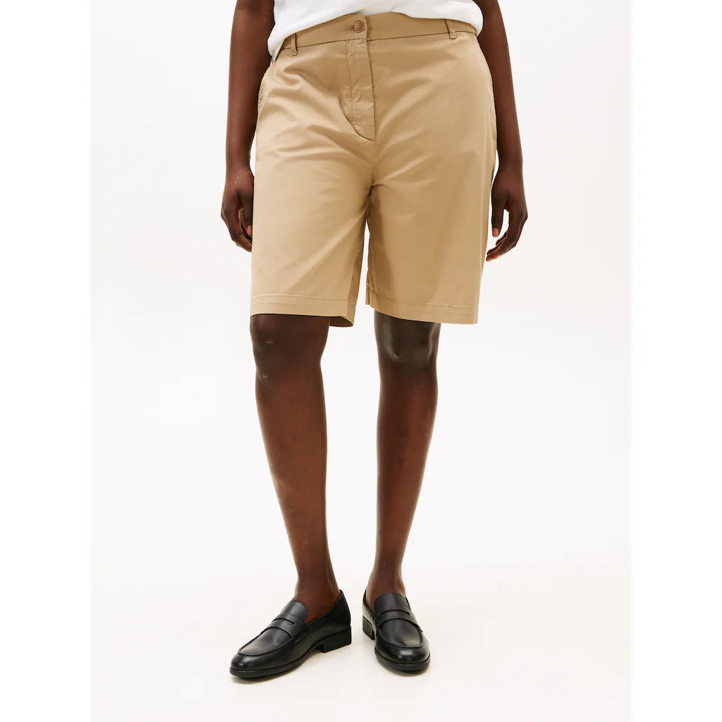 Tommy Hilfiger Curve Shorts »CRV CO BLEND GMD CHINO SHORT« in Großen Größen Chino Qualität Logostickerei