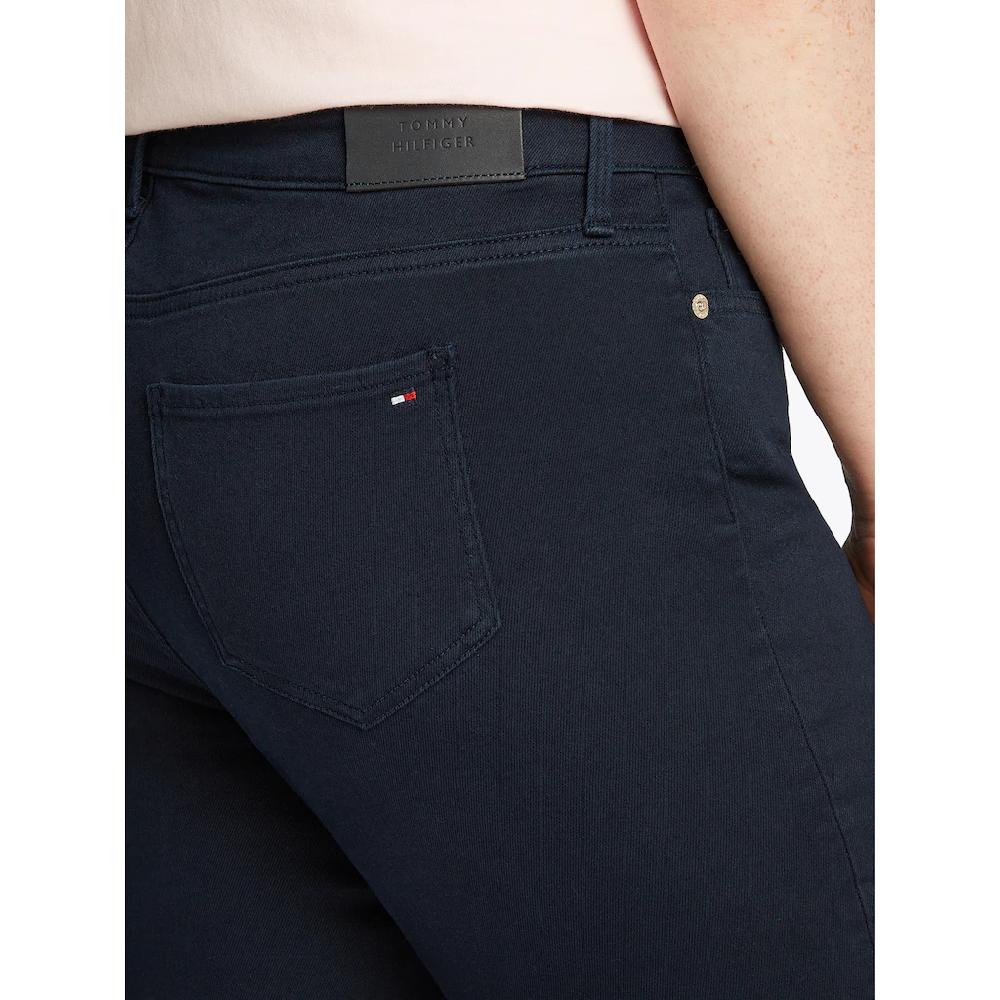 Tommy Hilfiger Curve Skinny-fit-Jeans »CRV HARLEM U SKINNY HW CLR« In Großen Größen Tommy Jeans Logo-Badge Stoned Wash Optik