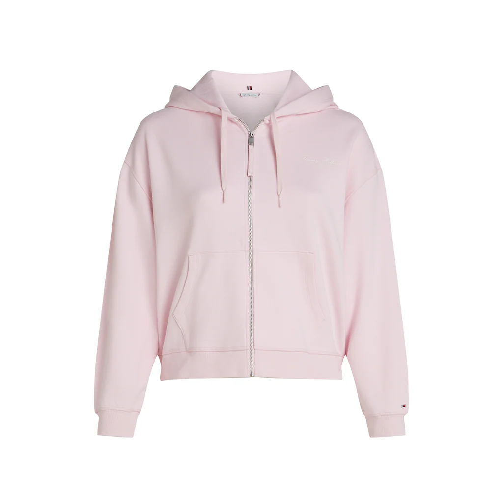 Tommy Hilfiger Curve Sweatjacke »CRV REG SCRIPT ZIP HOODIE« In Großen Größen Kapuze Zipper Logoschriftzug
