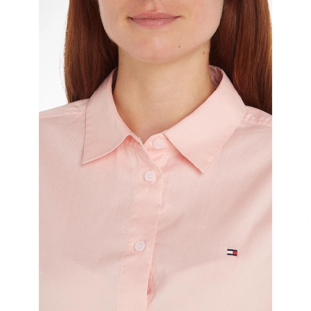 Tommy Hilfiger Hemdbluse »STRETCH OXFORD REGULAR SHIRT« Mit Logostickerei