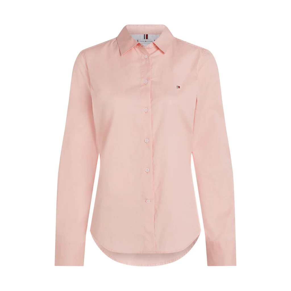 Tommy Hilfiger Hemdbluse »STRETCH OXFORD REGULAR SHIRT« Mit Logostickerei