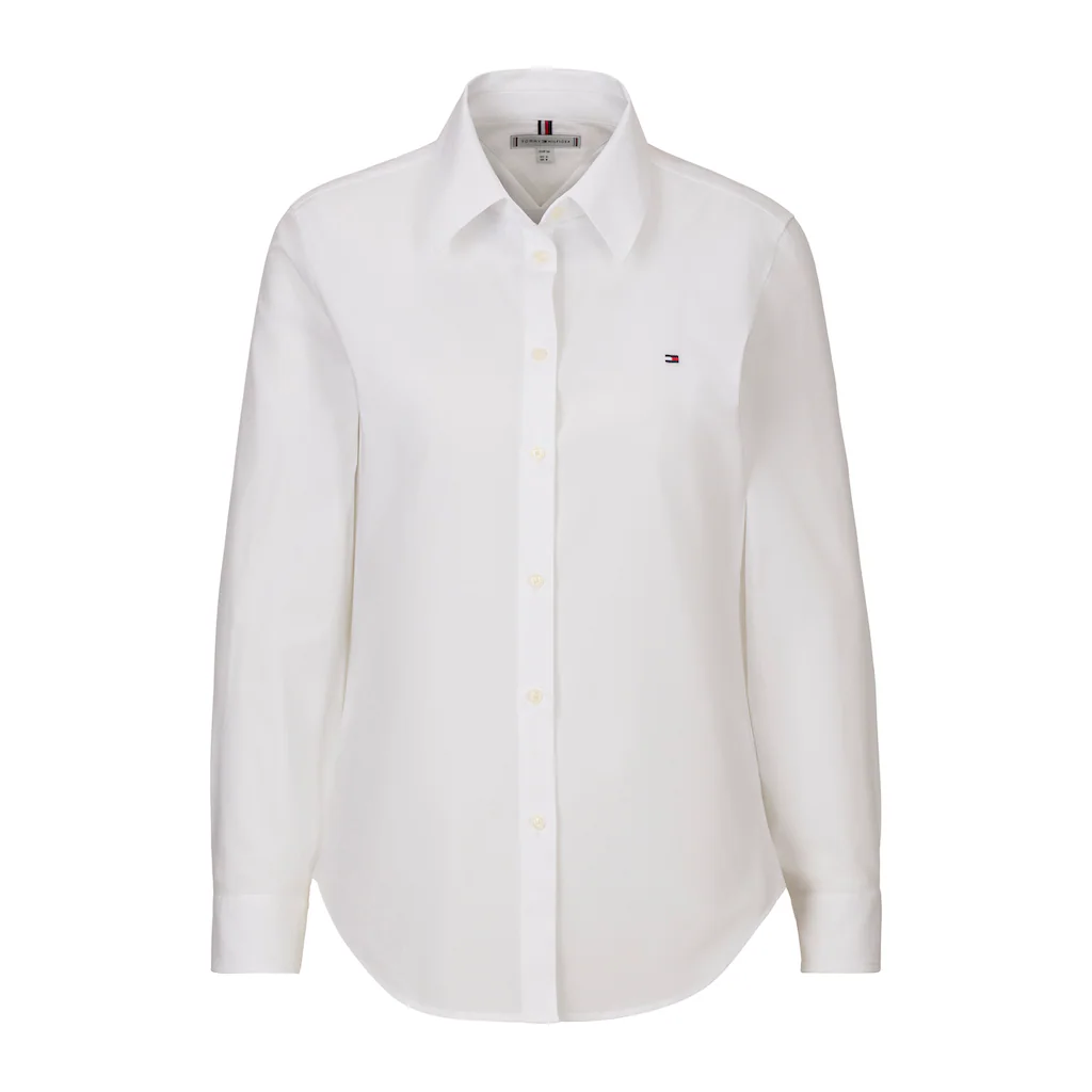 Tommy Hilfiger Hemdbluse »STRETCH REGULAR LS SHIRT« gesticktem Tommy Hilfiger Logo