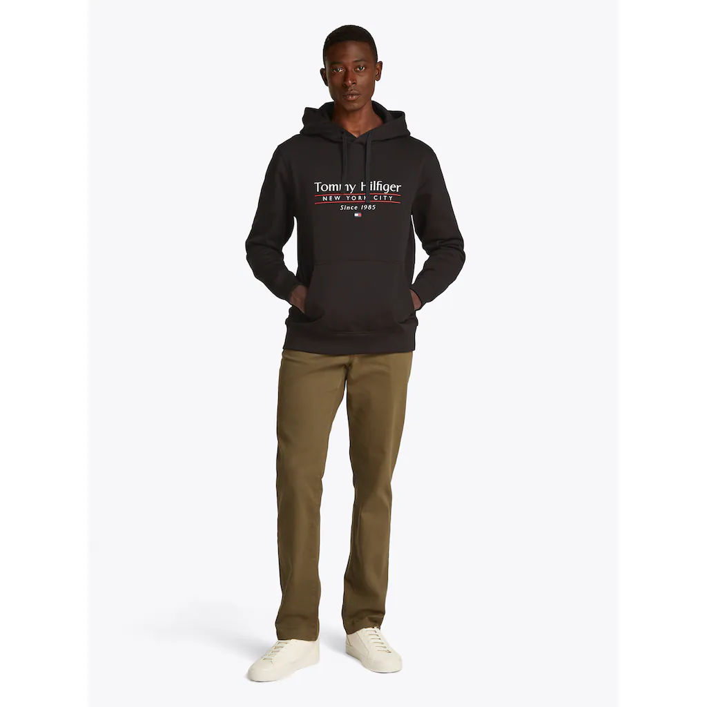 Tommy Hilfiger Hoodie »HILFIGER CENTER STACK HOODY« Mit Großem Mehrfarbigen Print ▷ Für