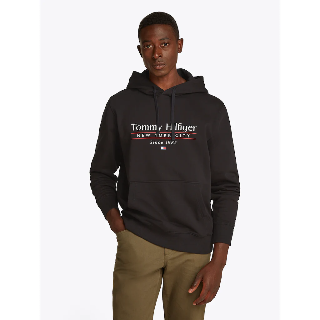 Tommy Hilfiger Hoodie »HILFIGER CENTER STACK HOODY« mit großem mehrfarbigen Print ▷ für
