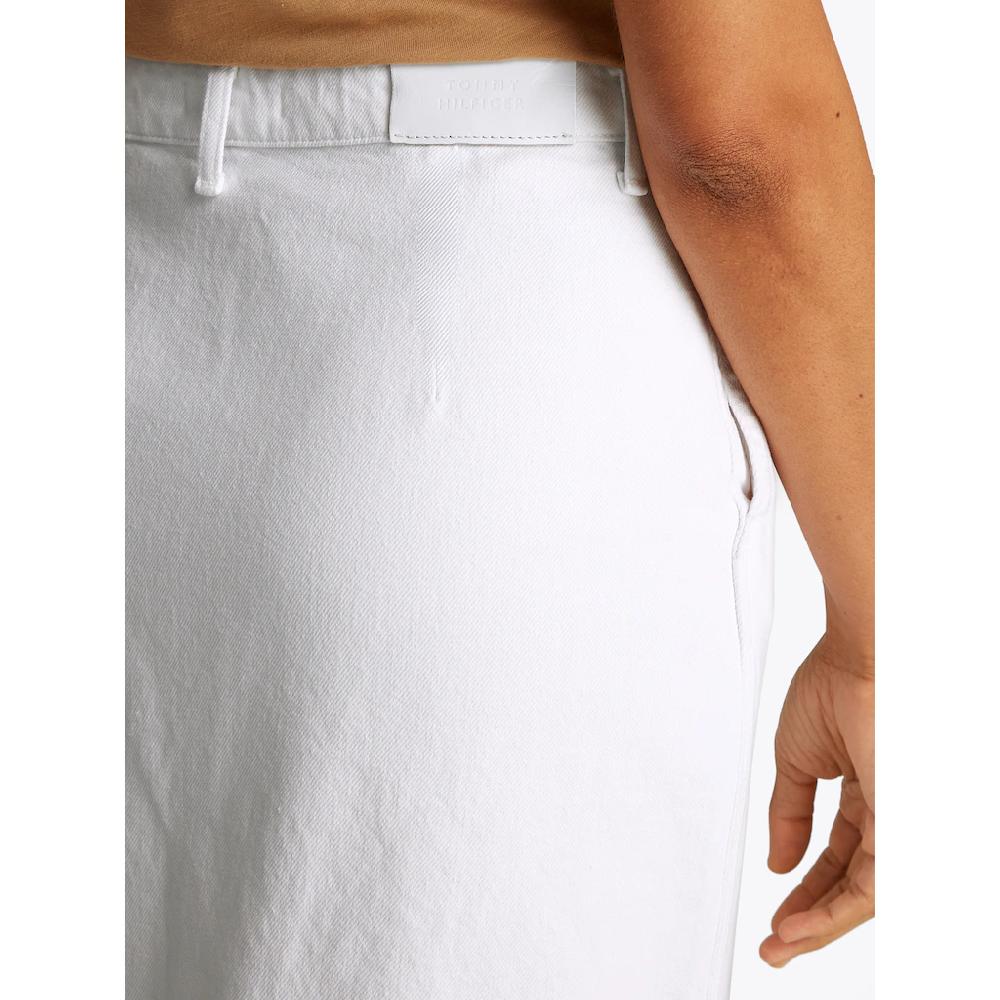 Tommy Hilfiger Jeansrock »DNM KNEE STRAIGHT SKIRT RW WHITE« Mit Schlitz