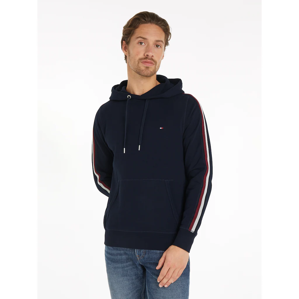 Tommy Hilfiger Kapuzensweatshirt »GLOBAL STRIPE TAPE HOODY« Tape Mit Streifen In Tommy Farben An Ärmeln ▷ Bestellen