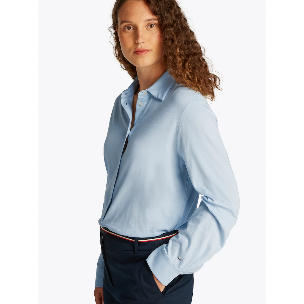 Tommy Hilfiger Klassische Bluse »CASUAL BTN DOWN SHIRT LS« Mit Metalllabel