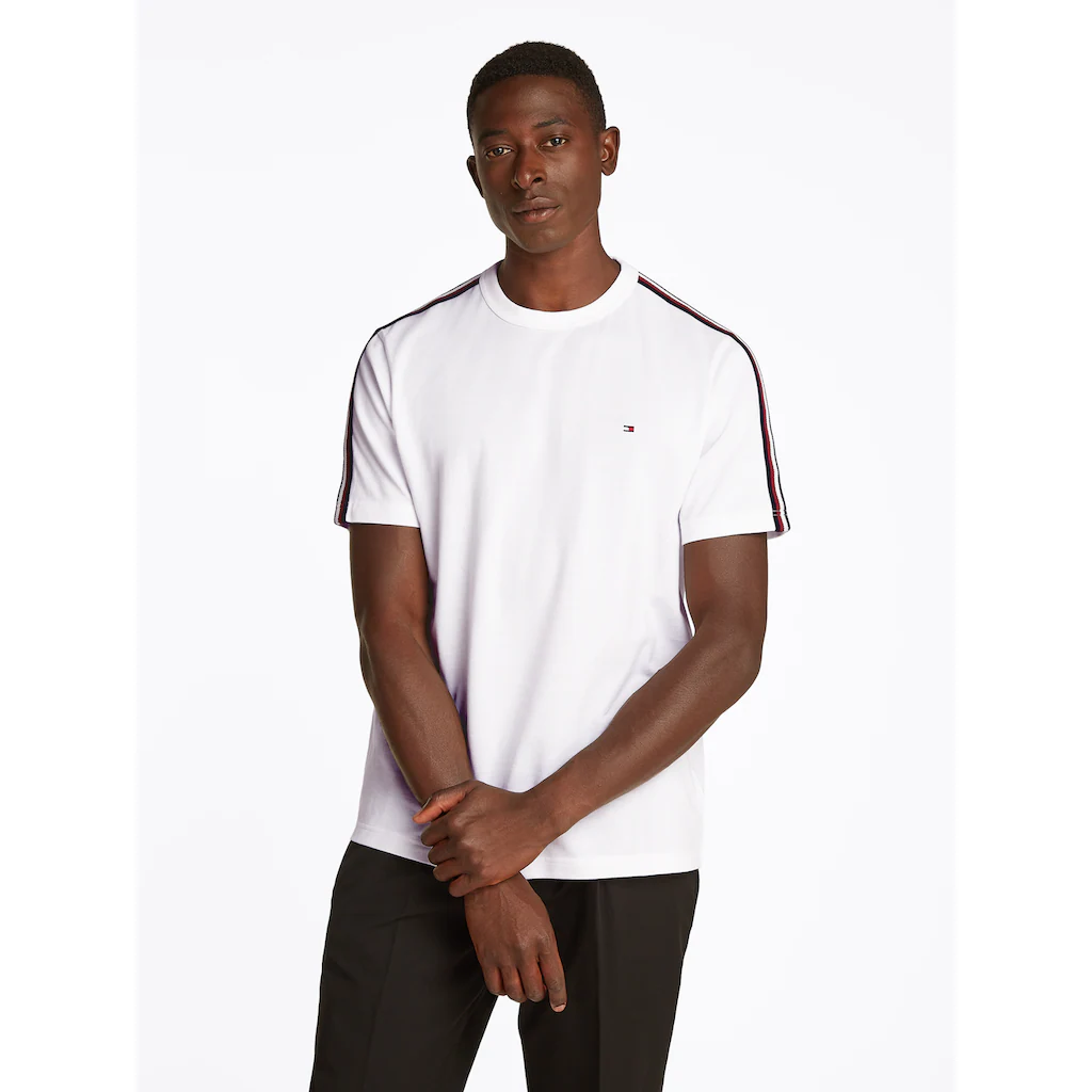 Tommy Hilfiger Kurzarmshirt »GLOBAL STRIPE TAPE TEE« Mit Rundhalsausschnitt ▷ kaufen