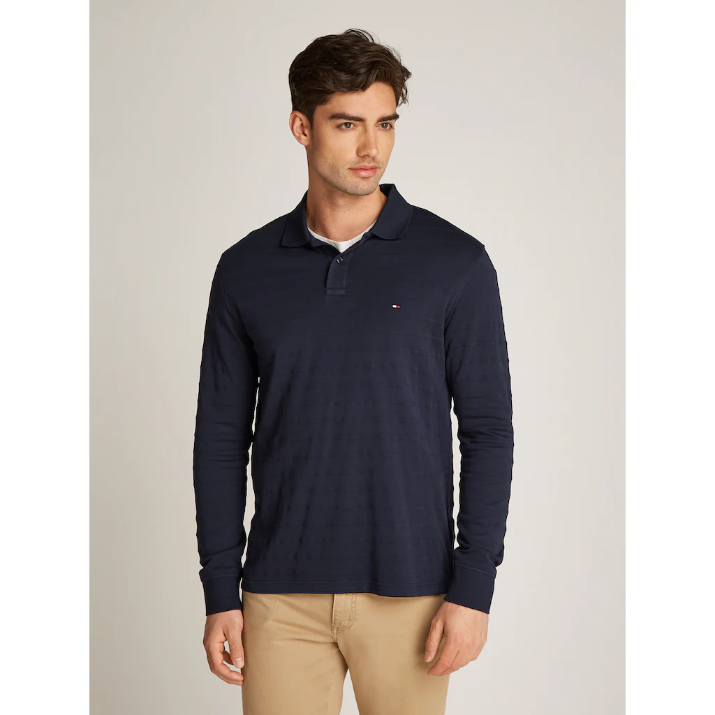 Tommy Hilfiger Langarm-Poloshirt »MERC JACQUARD STRIPE LS REG POLO« ▷ bestellen