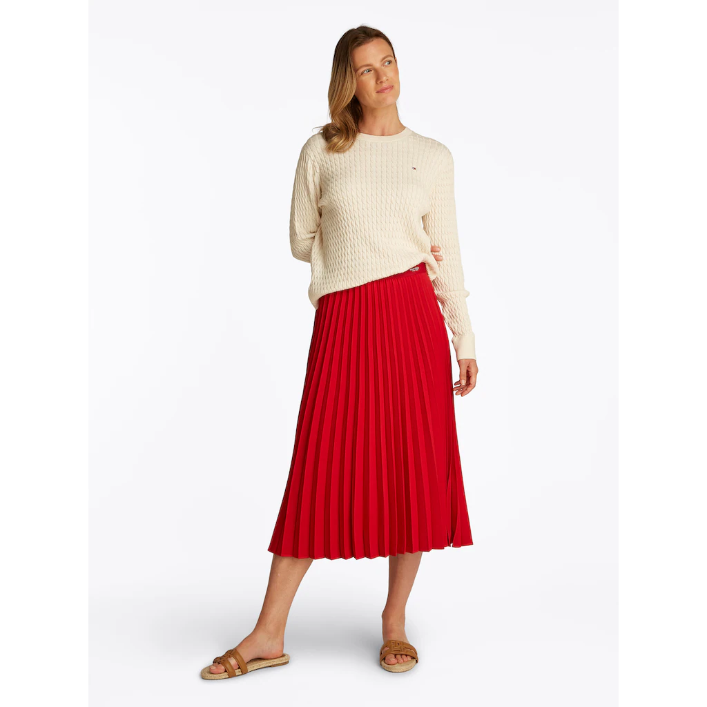 Tommy Hilfiger Langarmbluse »SOFT VIS V NECK LS BLOUSE« mit Raffungen