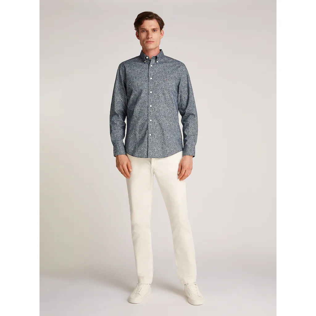 Tommy Hilfiger Langarmhemd »FLEX POPLIN LINR FLORAL RF SHIRT« Mit Floralem Miniprint ▷ Kaufen