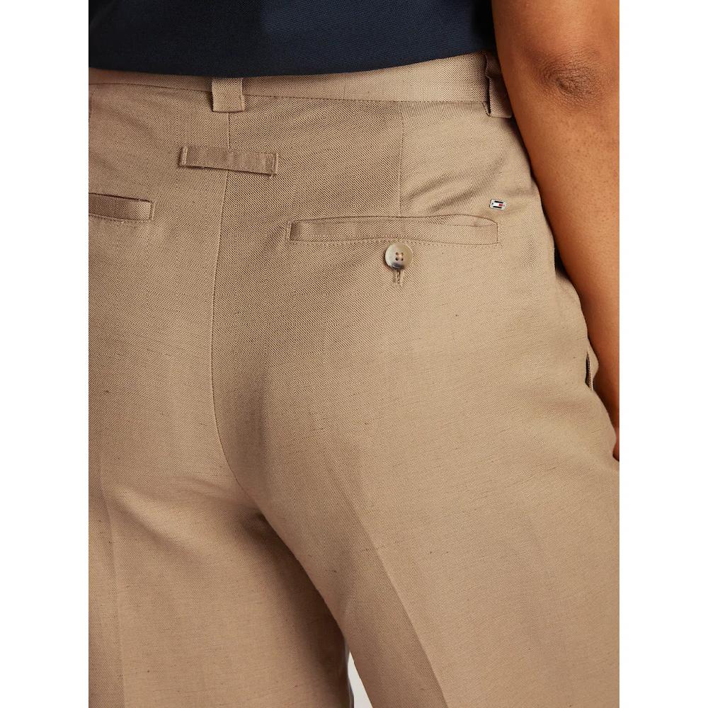 Tommy Hilfiger Leinenhose »VISCOSE LINEN WIDE LEG PANTS« Mit Bügelfalten Kühlendes Premium Leinen