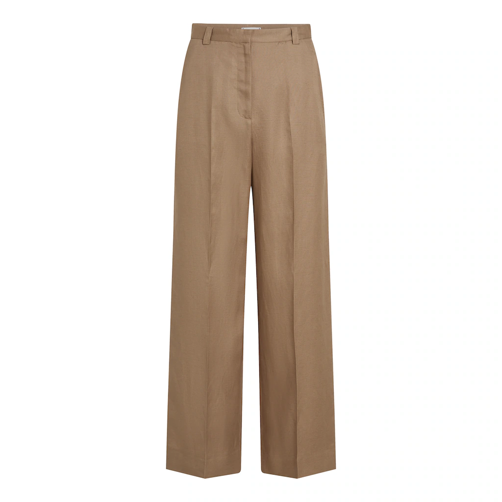 Tommy Hilfiger Leinenhose »VISCOSE LINEN WIDE LEG PANTS« Mit Bügelfalten Kühlendes Premium Leinen