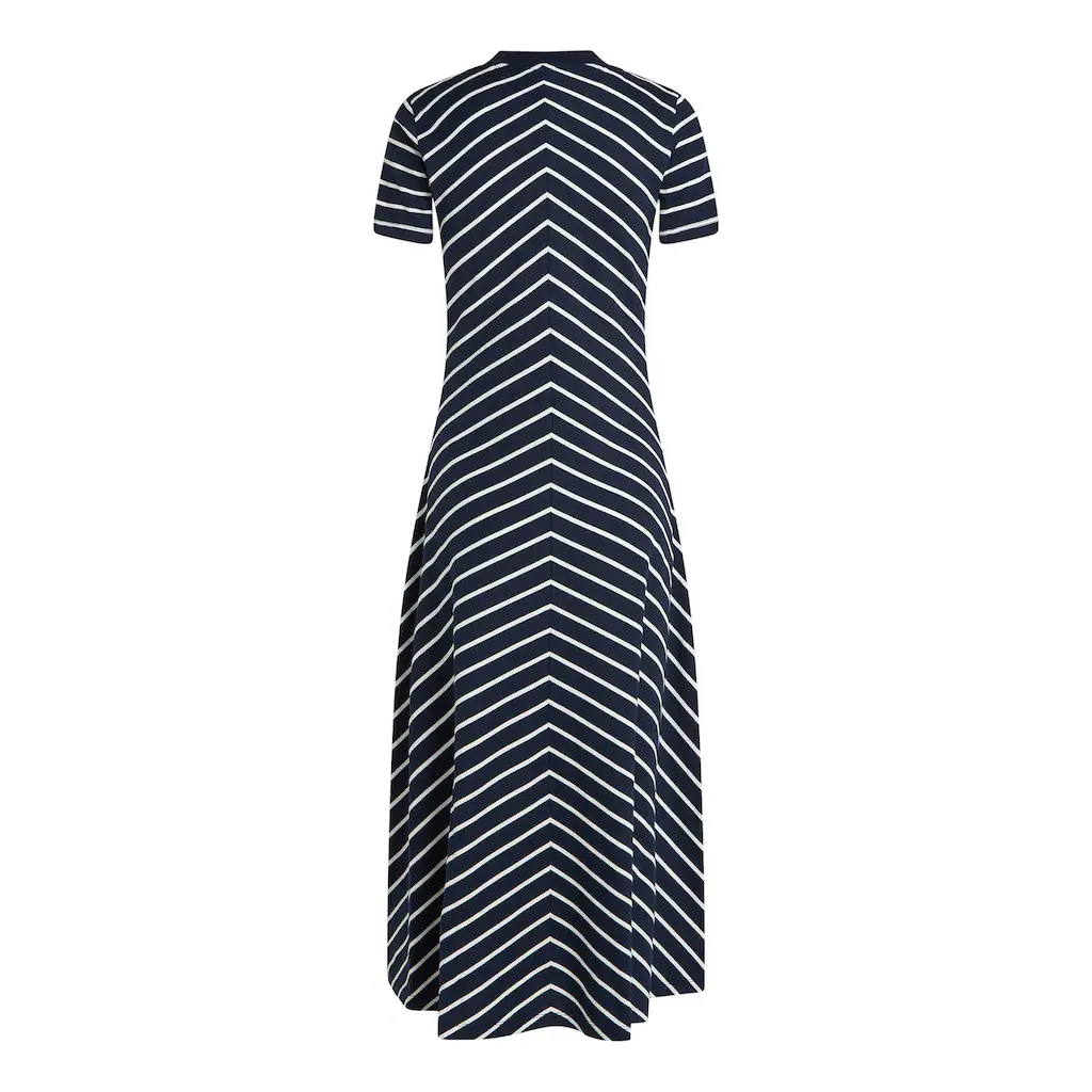 Tommy Hilfiger Midikleid »MODERN F&F MIDI DRESS« mit Logostickerei mit Teilungsnähten