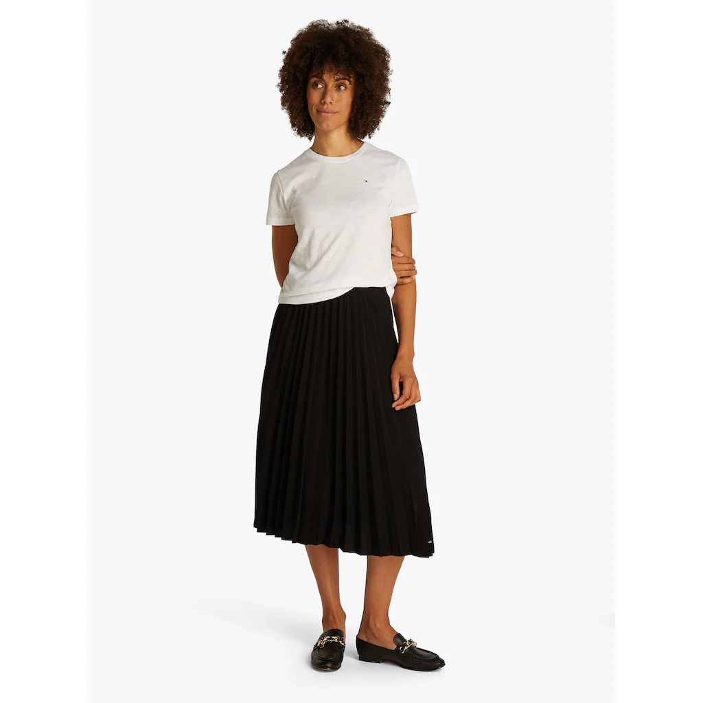 Tommy Hilfiger Plisseerock »FLUID PLEATED PULL ON MIDI SKIRT« Mit Rundum Falten