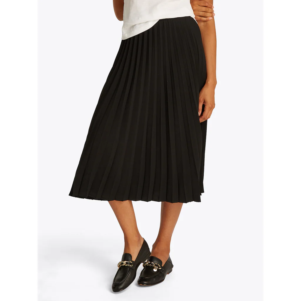 Tommy Hilfiger Plisseerock »FLUID PLEATED PULL ON MIDI SKIRT« mit rundum Falten