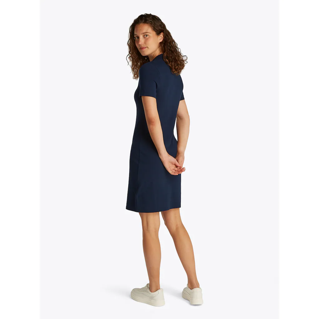 Tommy Hilfiger Polokleid »SLIM OPEN NK POLO DRESS SS« Mit Gestickter Tommy Hilfiger Flagge