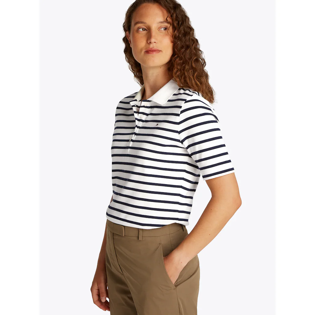 Tommy Hilfiger Poloshirt »1985 Regular Fit Pique Premium Polo« Mit Logo-Stickerei Mit Seitenschlitzen