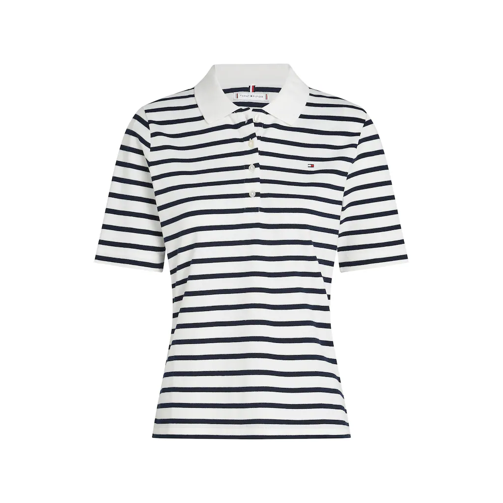 Tommy Hilfiger Poloshirt »1985 Regular Fit Pique Premium Polo« Mit Logo-Stickerei Mit Seitenschlitzen
