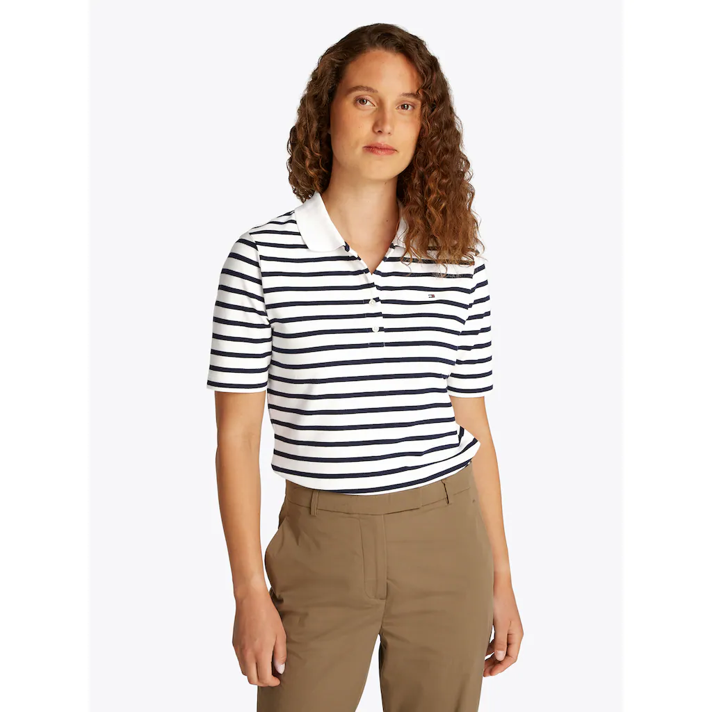 Tommy Hilfiger Poloshirt »1985 Regular Fit Pique Premium Polo« mit Logo-Stickerei mit Seitenschlitzen