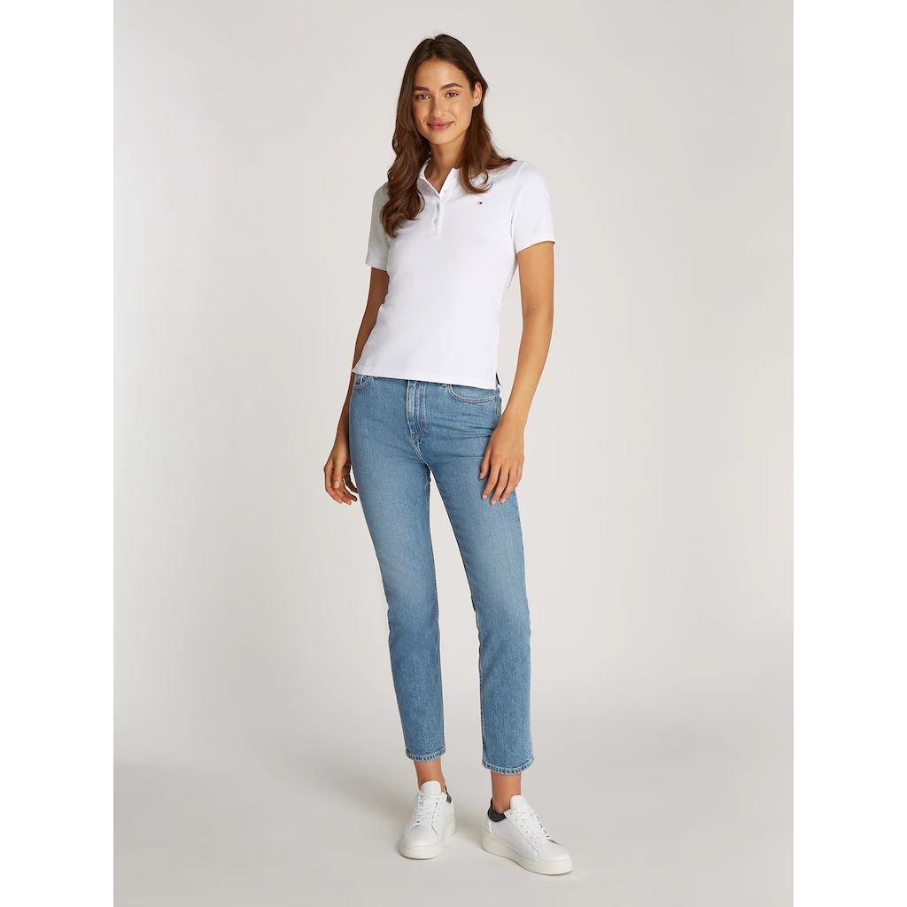 Tommy Hilfiger Poloshirt »1985 Slim Fit Pique Premium« Mit Logostickerei Mit Seitenschlitzen