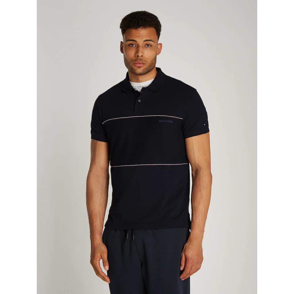 Tommy Hilfiger Poloshirt »GLOBAL STRIPE BLOCKING REG POLO« mit Logo-Stickerei und Logo-Streifen ▷ für