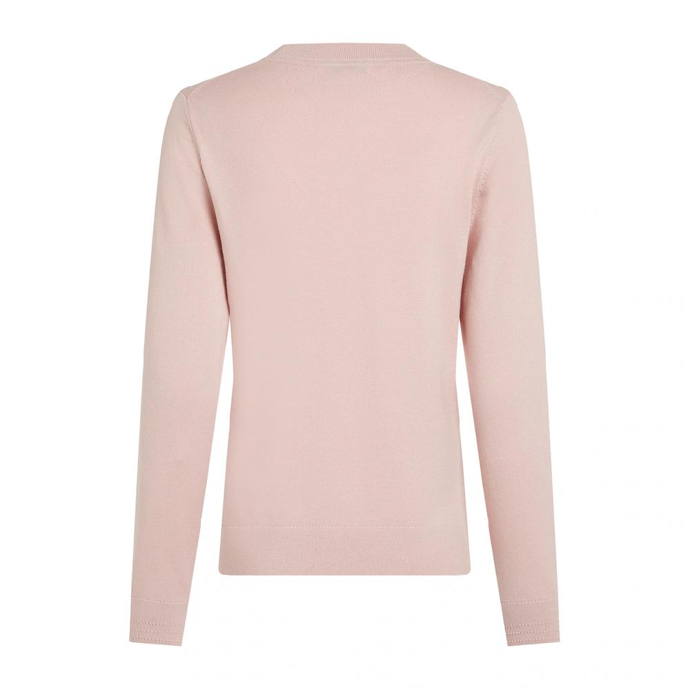 Tommy Hilfiger Rundhalspullover »CO JERSEY STITCH LS C-NK SWT« Mit Logostickerei