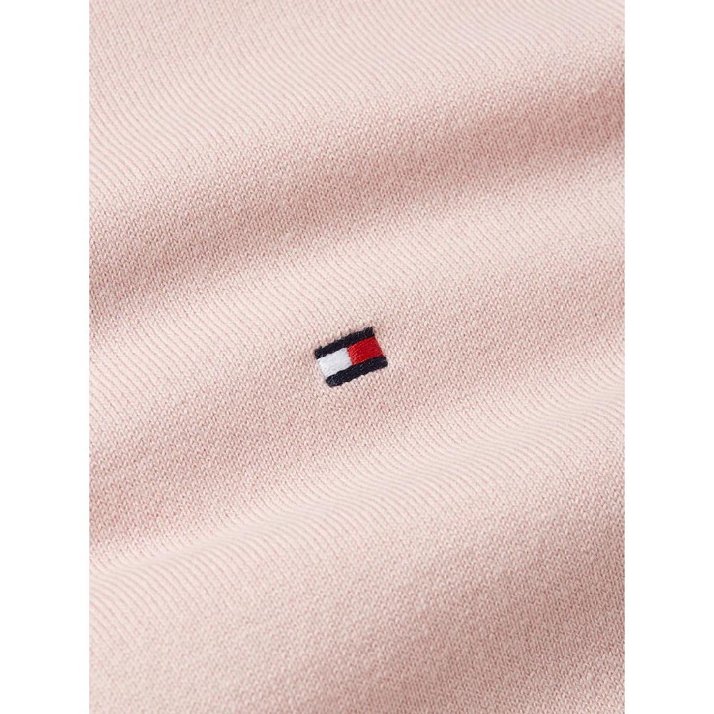 Tommy Hilfiger Rundhalspullover »CO JERSEY STITCH LS C-NK SWT« Mit Logostickerei