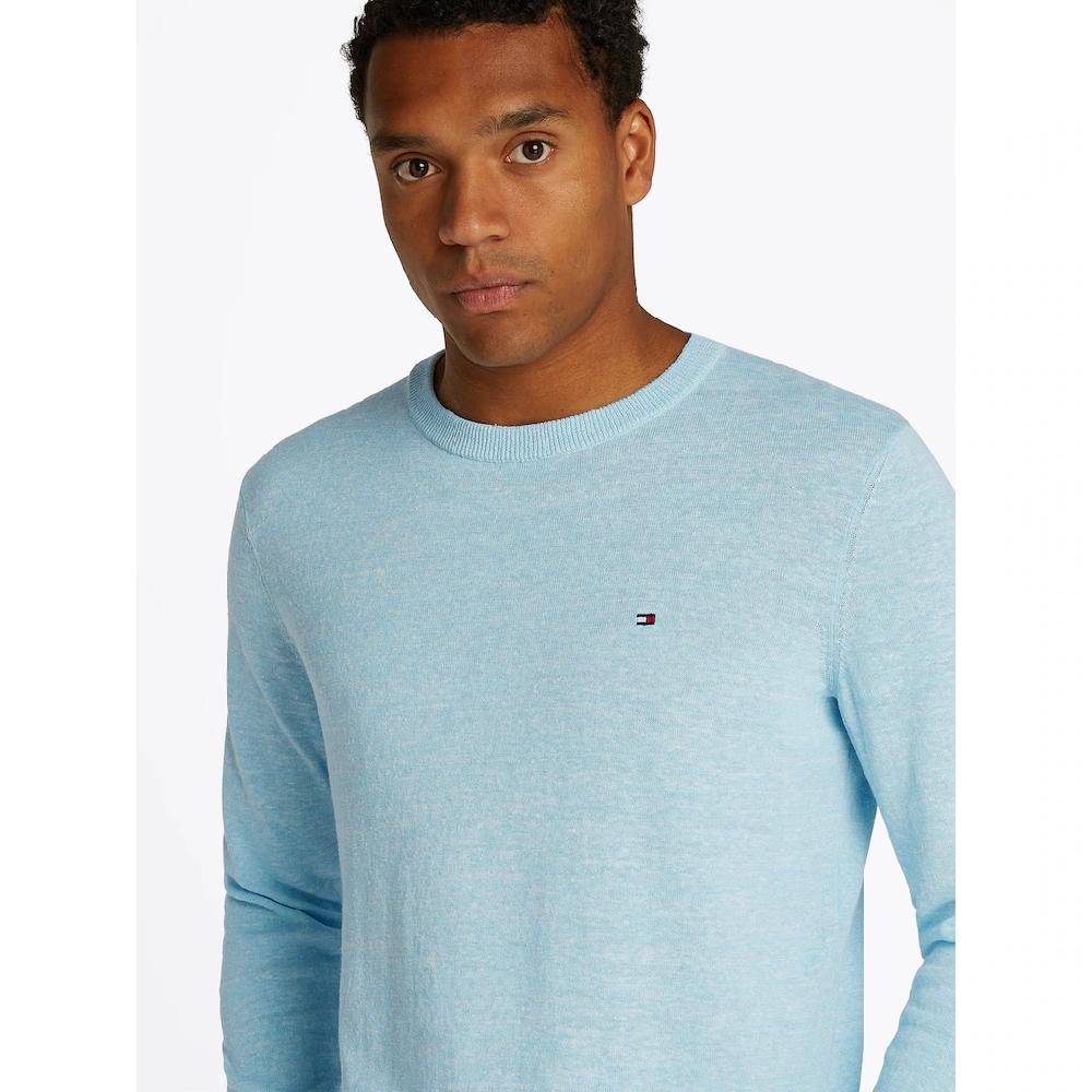 Tommy Hilfiger Rundhalspullover »COTTON LINEN CREW NECK« ▷ Für