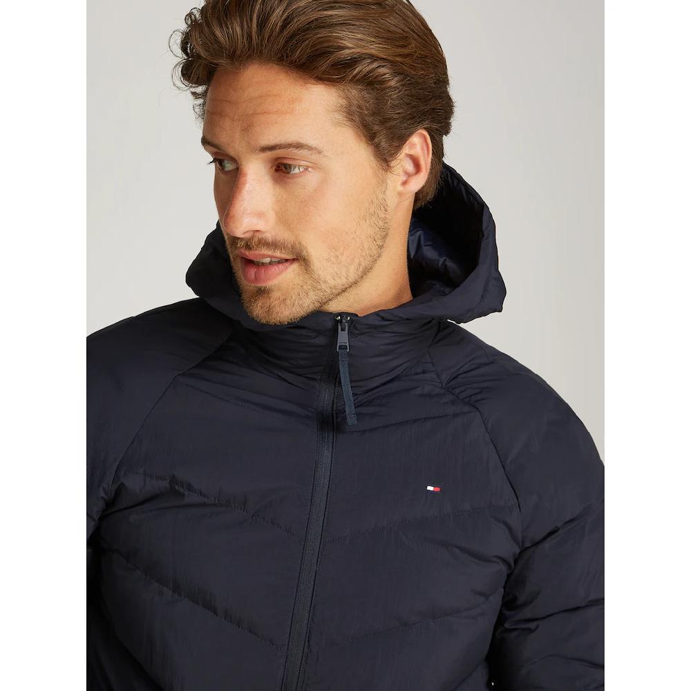 Tommy Hilfiger Steppjacke »MIX QUILT HOODED JACKET« Mit Kapuze Mit Raglanärmeln ▷ Für