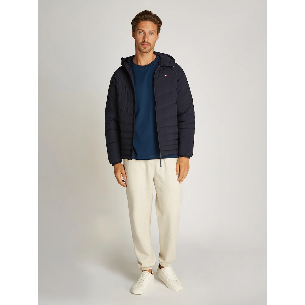 Tommy Hilfiger Steppjacke »MIX QUILT HOODED JACKET« Mit Kapuze Mit Raglanärmeln ▷ Für