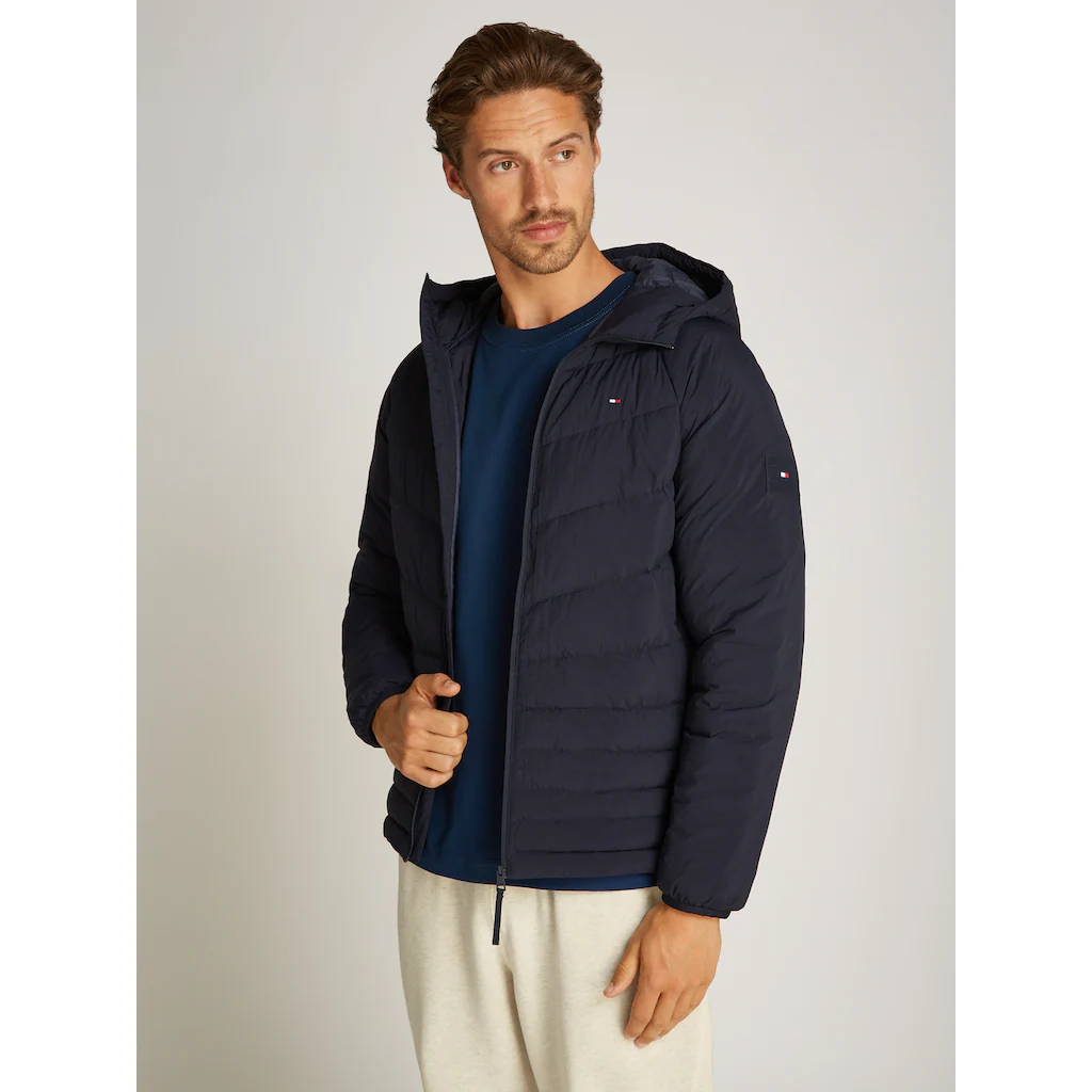 Tommy Hilfiger Steppjacke »MIX QUILT HOODED JACKET« mit Kapuze mit Raglanärmeln ▷ für