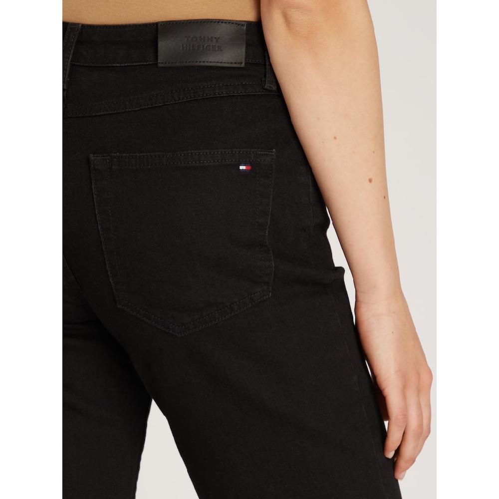 Tommy Hilfiger Straight-Jeans »CLASSIC STRAIGHT RW ECRU« Mit Logo-Badge In Knöchellänge