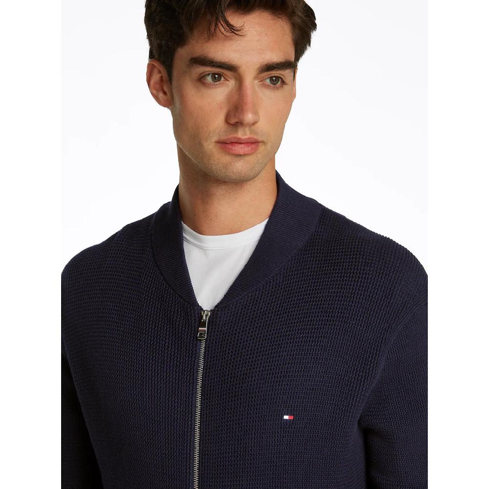 Tommy Hilfiger Strickjacke »RACKING STRUCTURE BASEBALL ZT«