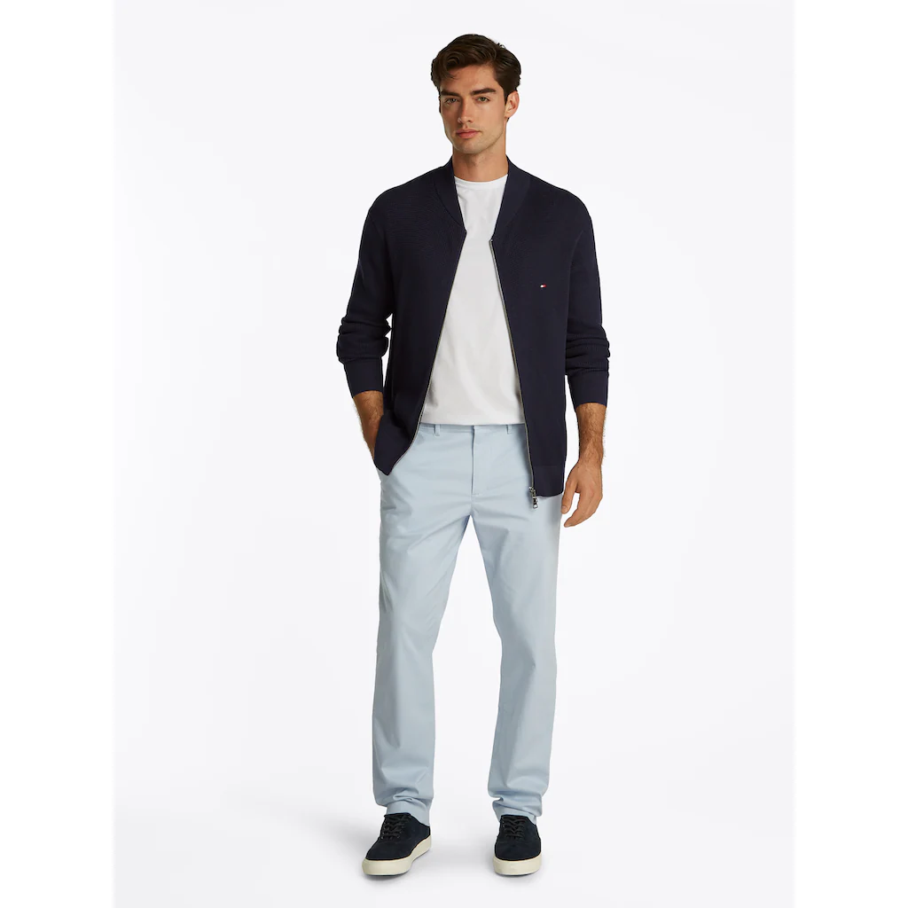 Tommy Hilfiger Strickjacke »RACKING STRUCTURE BASEBALL ZT«