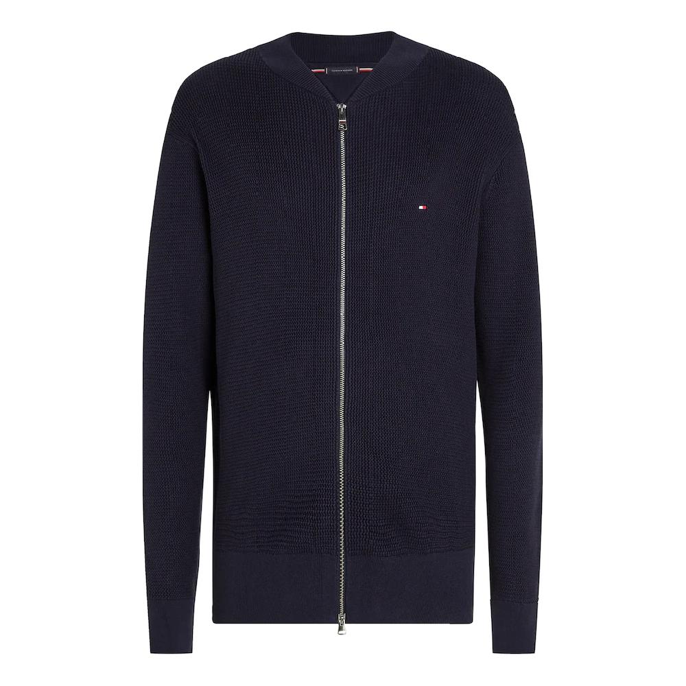 Tommy Hilfiger Strickjacke »RACKING STRUCTURE BASEBALL ZT«