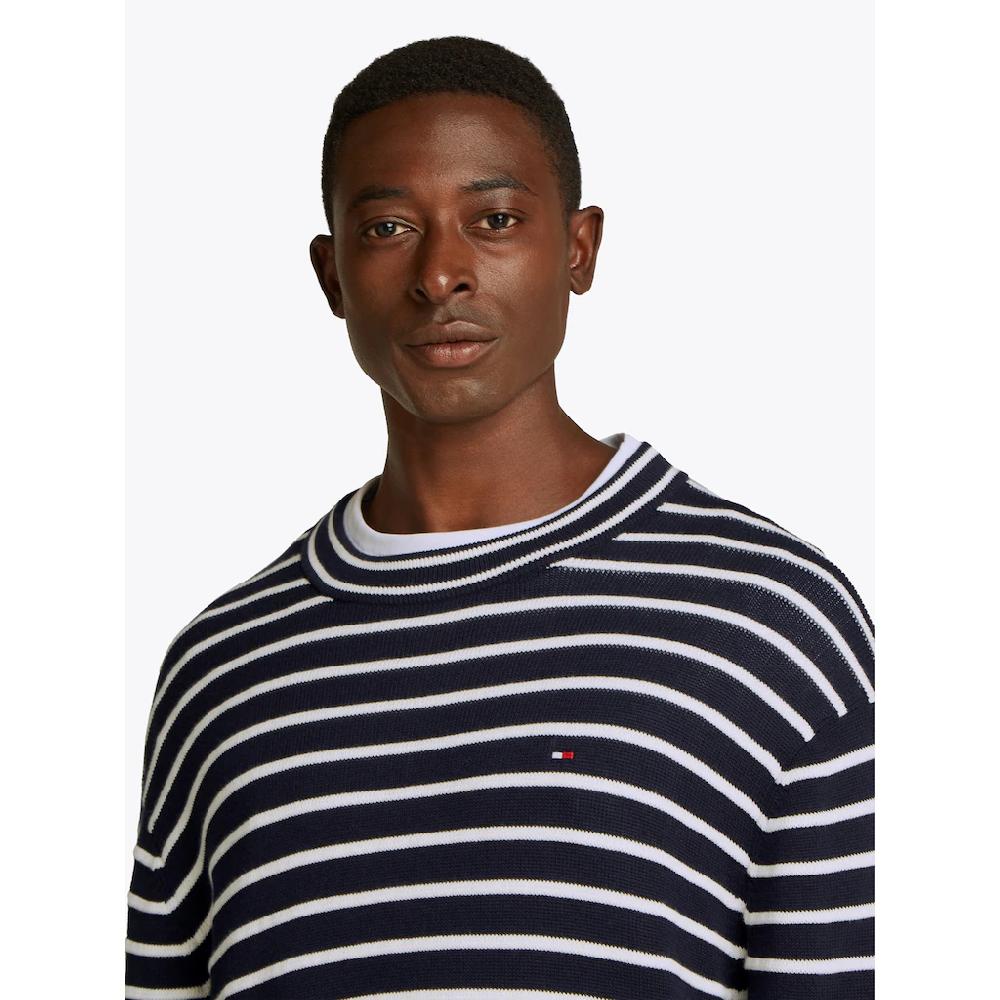 Tommy Hilfiger Strickpullover »BRETON STRUCTURE CREW NECK« Mit Rundhalsausschnitt ▷ Kaufen