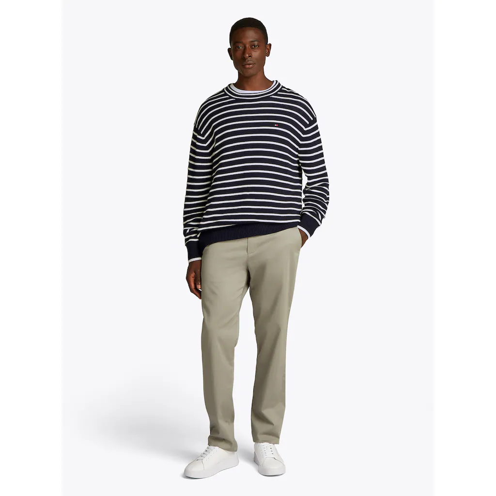 Tommy Hilfiger Strickpullover »BRETON STRUCTURE CREW NECK« Mit Rundhalsausschnitt ▷ Kaufen