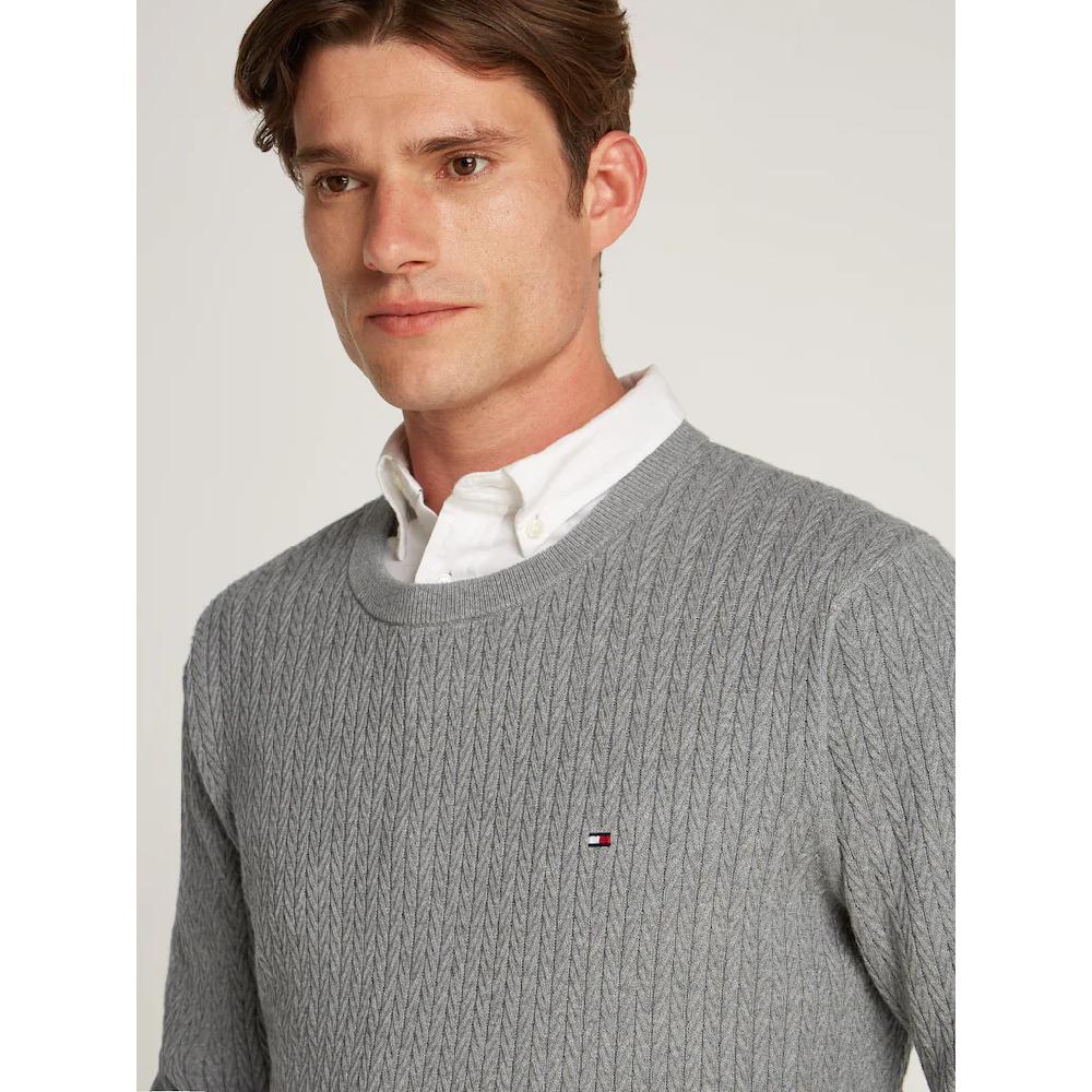 Tommy Hilfiger Strickpullover »HERRINGBONE STRUCTURE C NK« Mit Zopfmuster ▷ Für