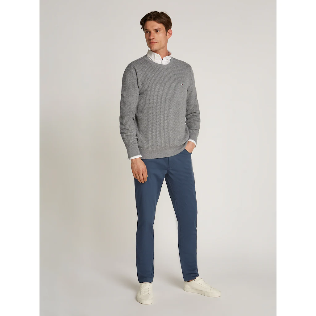Tommy Hilfiger Strickpullover »HERRINGBONE STRUCTURE C NK« Mit Zopfmuster ▷ Für