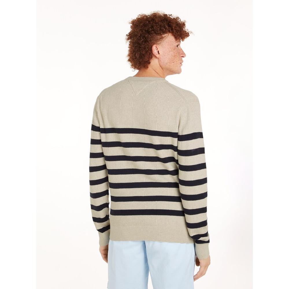 Tommy Hilfiger Strickpullover »STRUCTURE CREW NK« Mit Kontrastfarbenen Streifen ▷ Kaufen