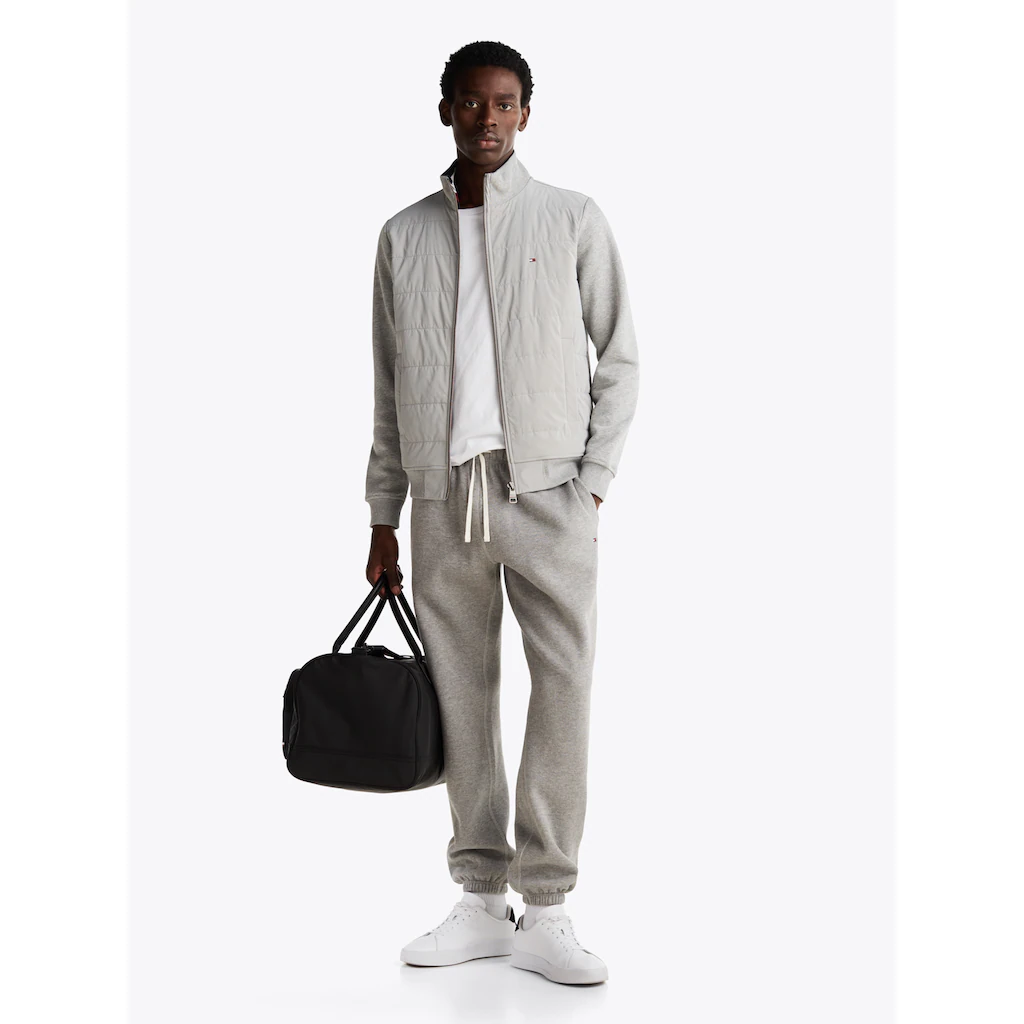 Tommy Hilfiger Sweatjacke »MIX MEDIA ZIP THRU STAND CLR« Mit Gestreiftem Innenkragen
