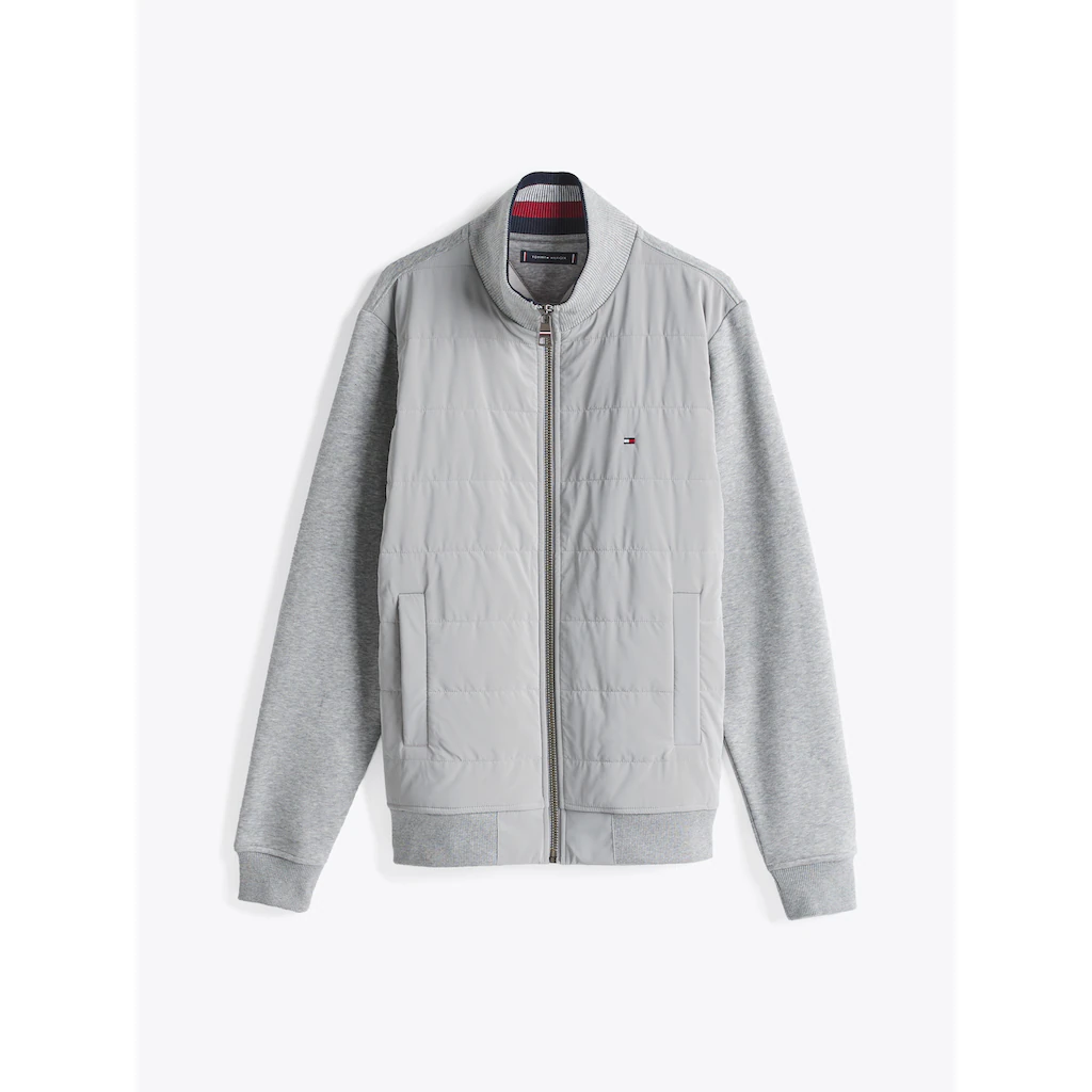 Tommy Hilfiger Sweatjacke »MIX MEDIA ZIP THRU STAND CLR« Mit Gestreiftem Innenkragen